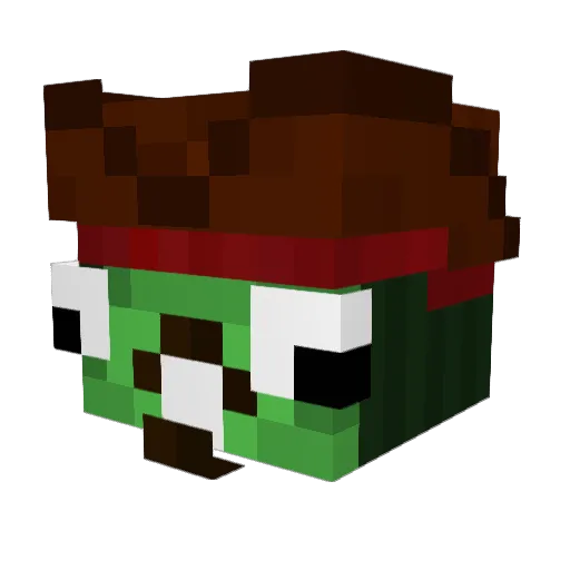 LAXEISS Minecraft avatar head, 3D render