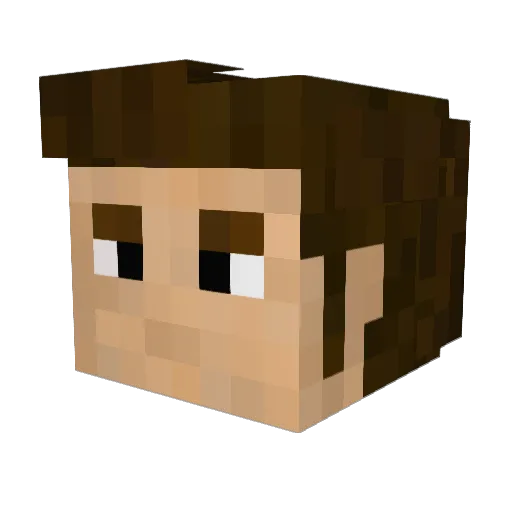 LAZERTY_ Minecraft avatar head, 3D render