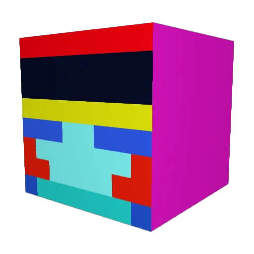 LAZEYYYbed Minecraft avatar head, 3D render