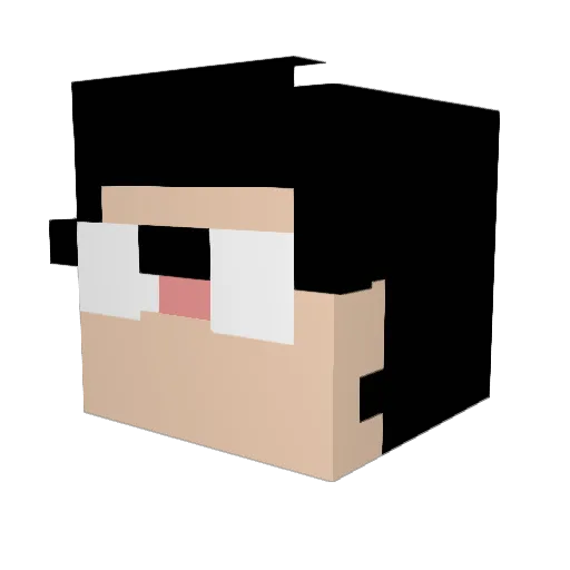 LAZZYZXQ Minecraft avatar head, 3D render