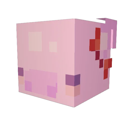 LAZZboomy Minecraft avatar head, 3D render