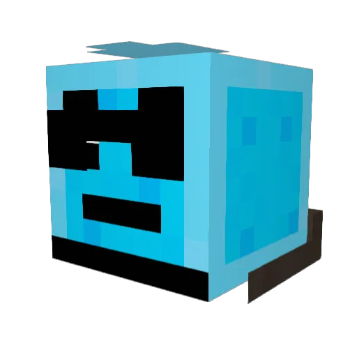 LA_CUCA Minecraft avatar head, 3D render