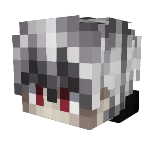 LA_SER Minecraft avatar head, 3D render