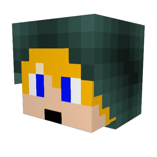 LA_mon Minecraft avatar head, 3D render