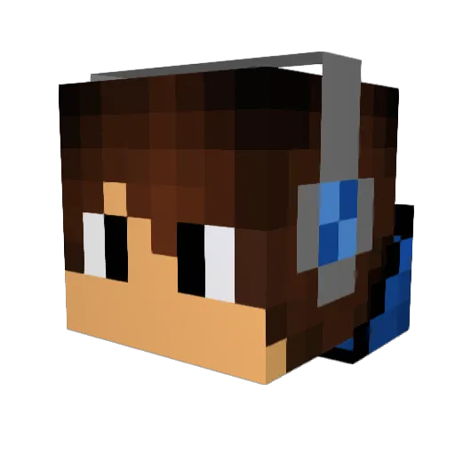 LAkusuu Minecraft avatar head, 3D render