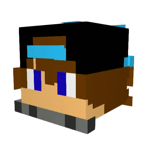 LAnanas02 Minecraft avatar head, 3D render