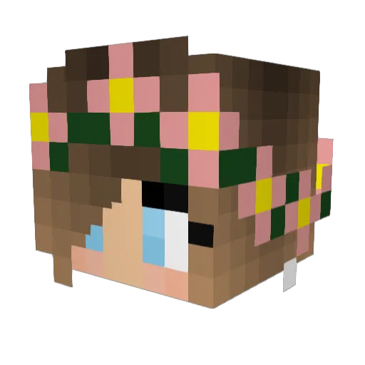LB1220 Minecraft avatar head, 3D render