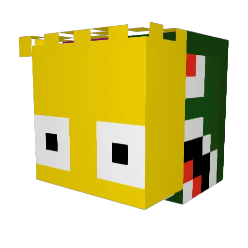 LB1xx Minecraft avatar head, 3D render