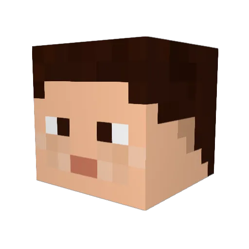 LB3B Minecraft avatar head, 3D render