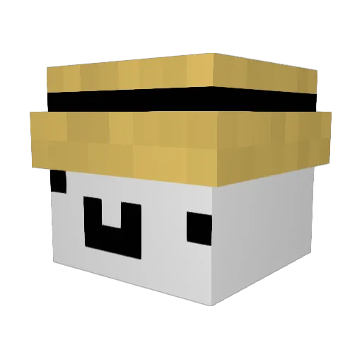 LBAcqu Minecraft avatar head, 3D render