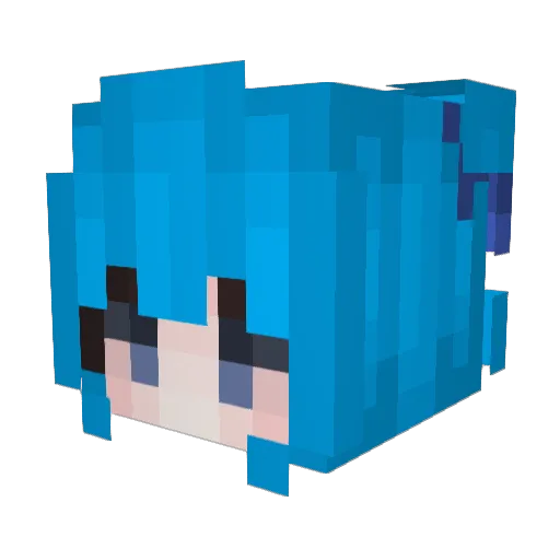 LBB00 Minecraft avatar head, 3D render