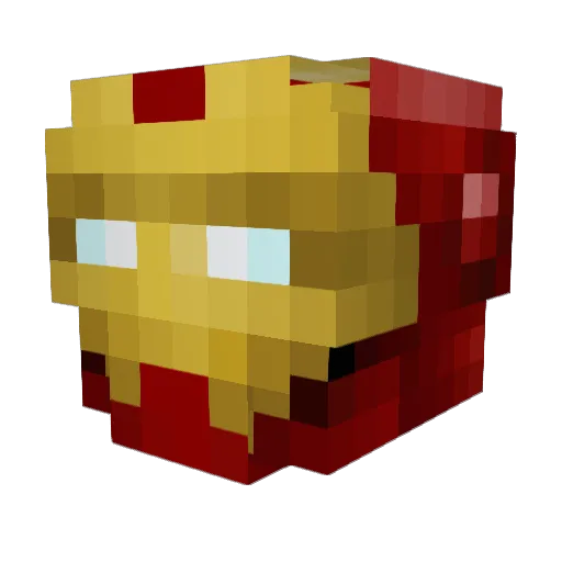LBFM Minecraft avatar head, 3D render