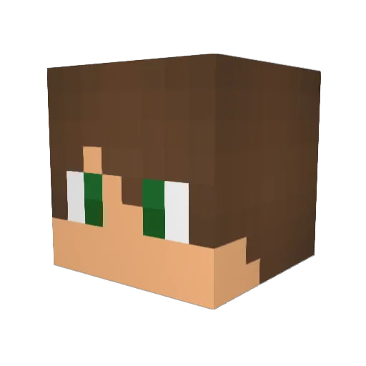 LBK Minecraft avatar head, 3D render