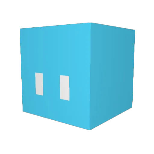 LBL5876 Minecraft avatar head, 3D render