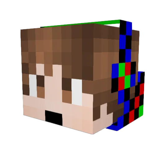 LBMRACER Minecraft avatar head, 3D render