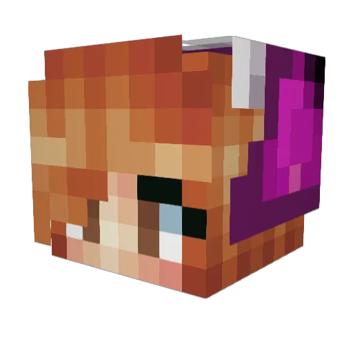 LBRikku Minecraft avatar head, 3D render