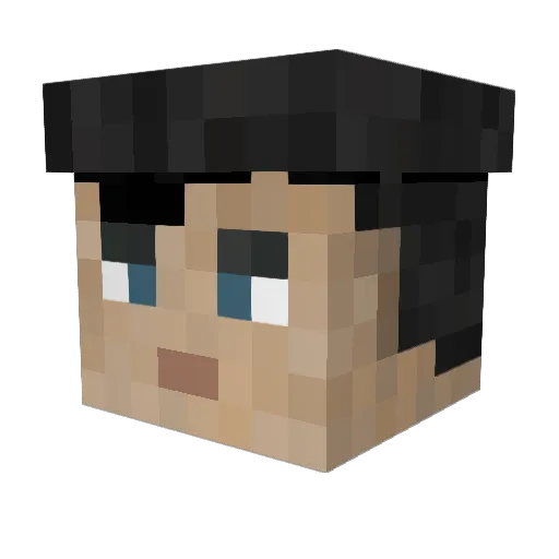 LBSC_ Minecraft avatar head, 3D render