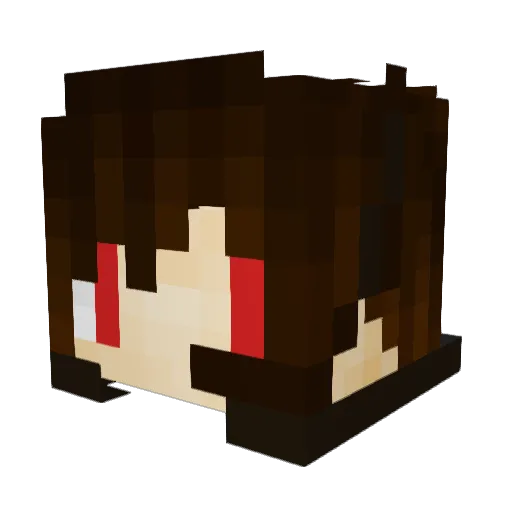 LB_carrot Minecraft avatar head, 3D render