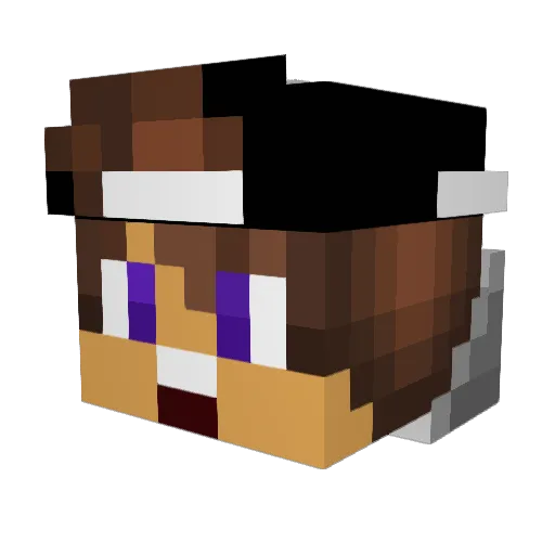 LBestXZed Minecraft avatar head, 3D render