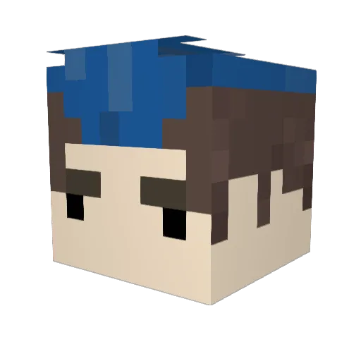 LBossTV Minecraft avatar head, 3D render