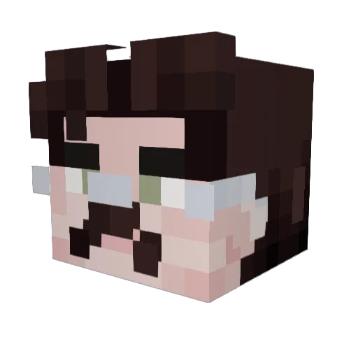 LC1OZ Minecraft avatar head, 3D render