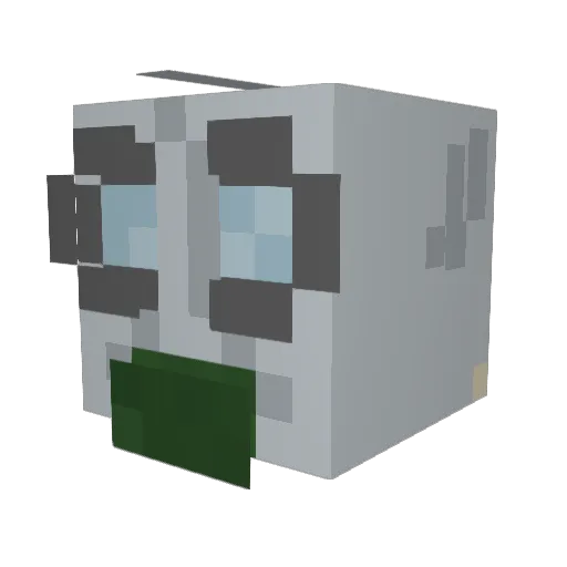 LC240Z Minecraft avatar head, 3D render