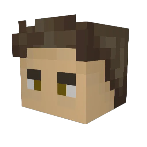 LCAdventures Minecraft avatar head, 3D render