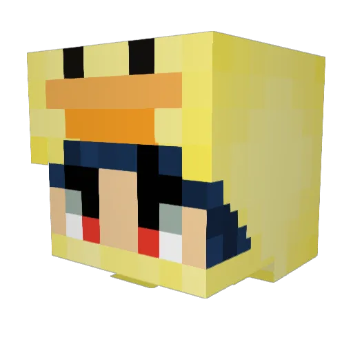 LCCars123 Minecraft avatar head, 3D render