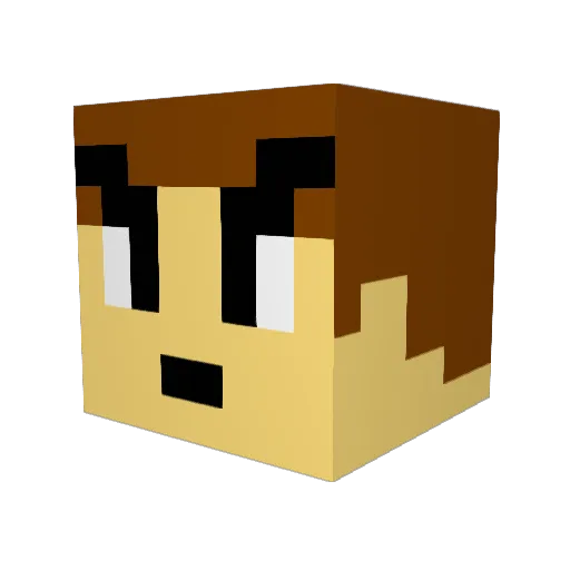 LCDDM Minecraft avatar head, 3D render