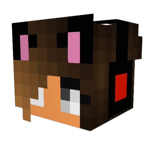LCDgaming Minecraft avatar head, 3D render