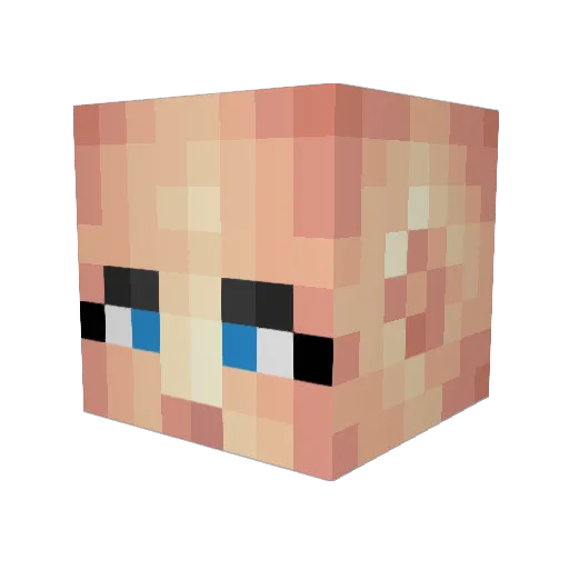 LCDmichelle Minecraft avatar head, 3D render