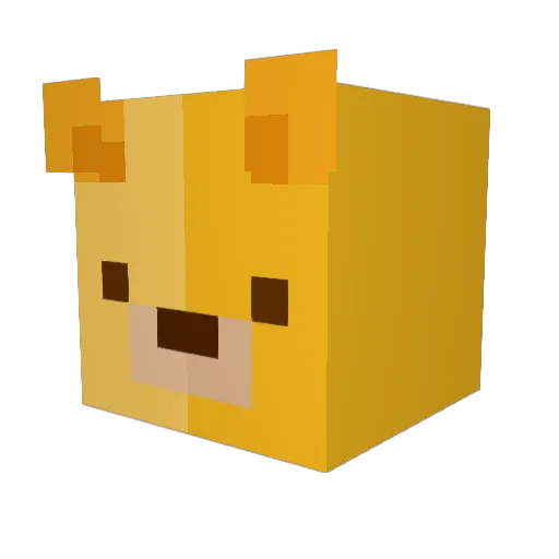 LCEET Minecraft avatar head, 3D render