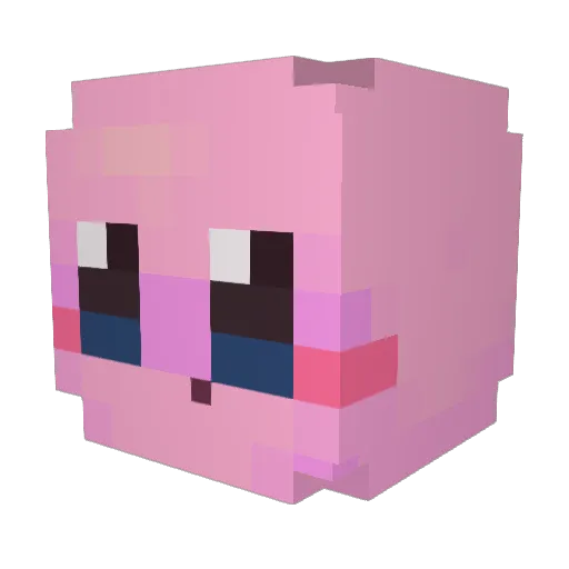 LCH020308 Minecraft avatar head, 3D render