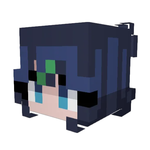 LCH1222 Minecraft avatar head, 3D render