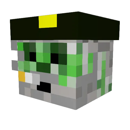 LCJ14 Minecraft avatar head, 3D render