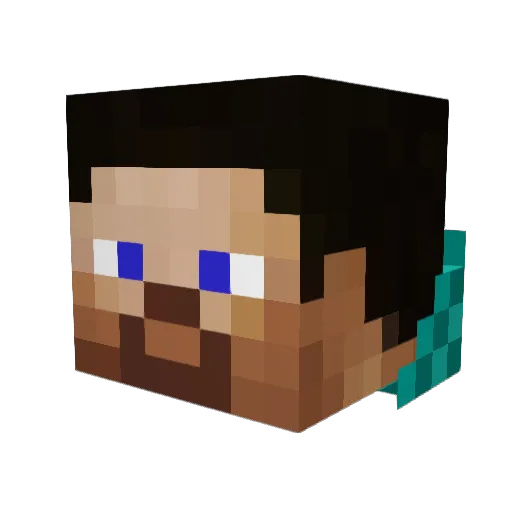LCMerlux Minecraft avatar head, 3D render