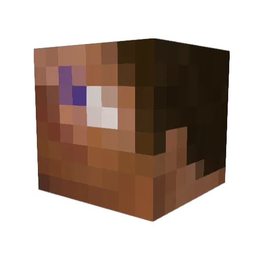 LCP0 Minecraft avatar head, 3D render