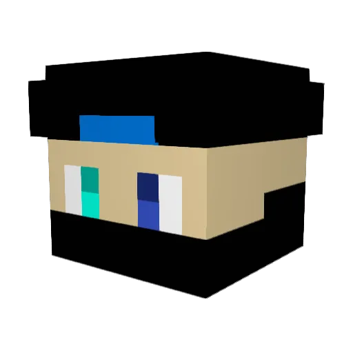LCR_VR Minecraft avatar head, 3D render