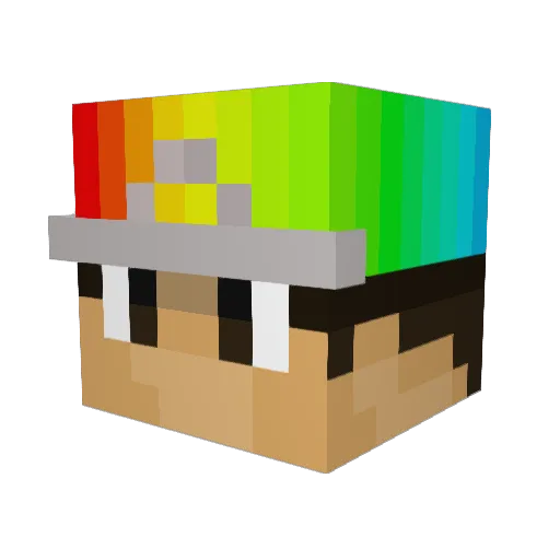 LCTC Minecraft avatar head, 3D render