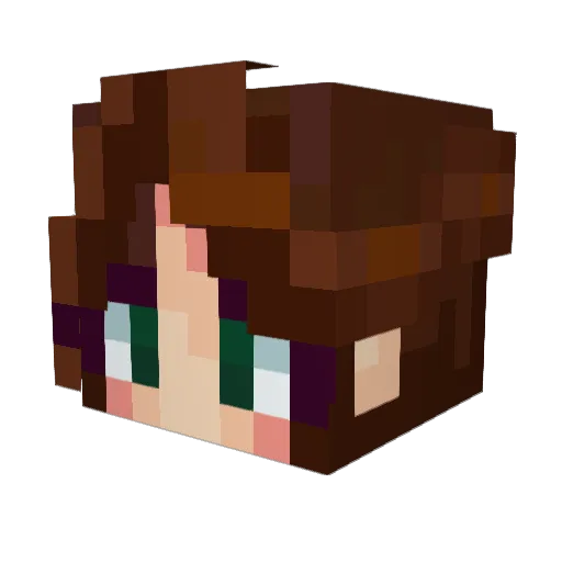 LCdew Minecraft avatar head, 3D render