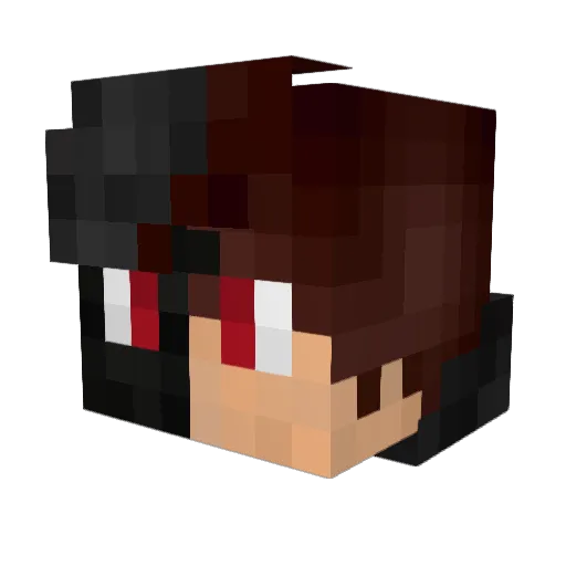 LChaos Minecraft avatar head, 3D render