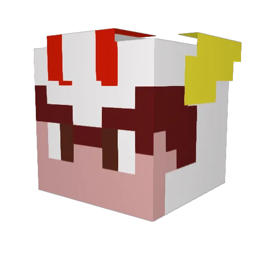 LChinW Minecraft avatar head, 3D render