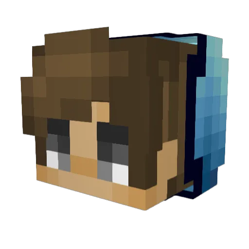LClix Minecraft avatar head, 3D render