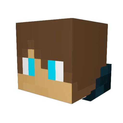 LConMC Minecraft avatar head, 3D render