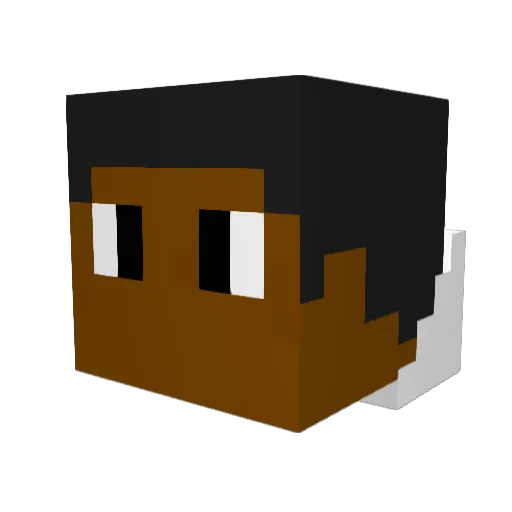 LConcu Minecraft avatar head, 3D render