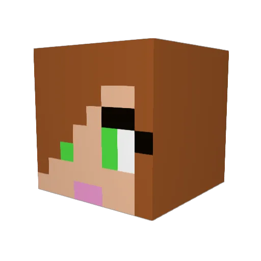 LCouch45 Minecraft avatar head, 3D render