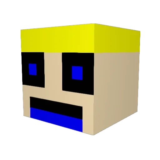LCrafter898 Minecraft avatar head, 3D render