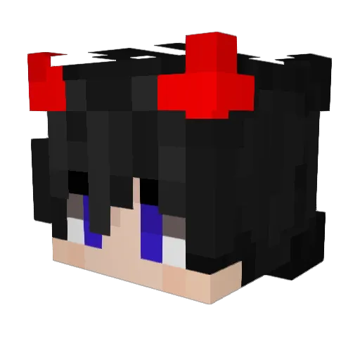 LCrazy_ Minecraft avatar head, 3D render