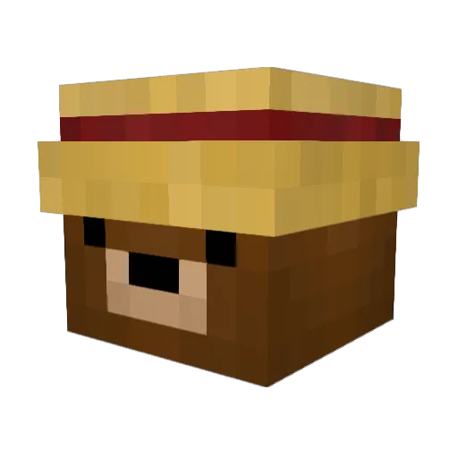 LDALMEIDA Minecraft avatar head, 3D render