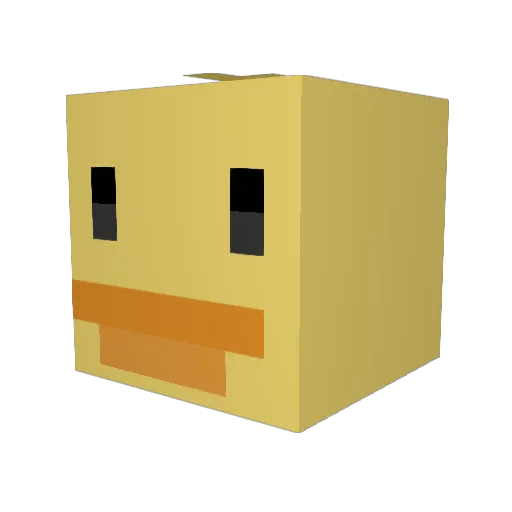 LDAO Minecraft avatar head, 3D render